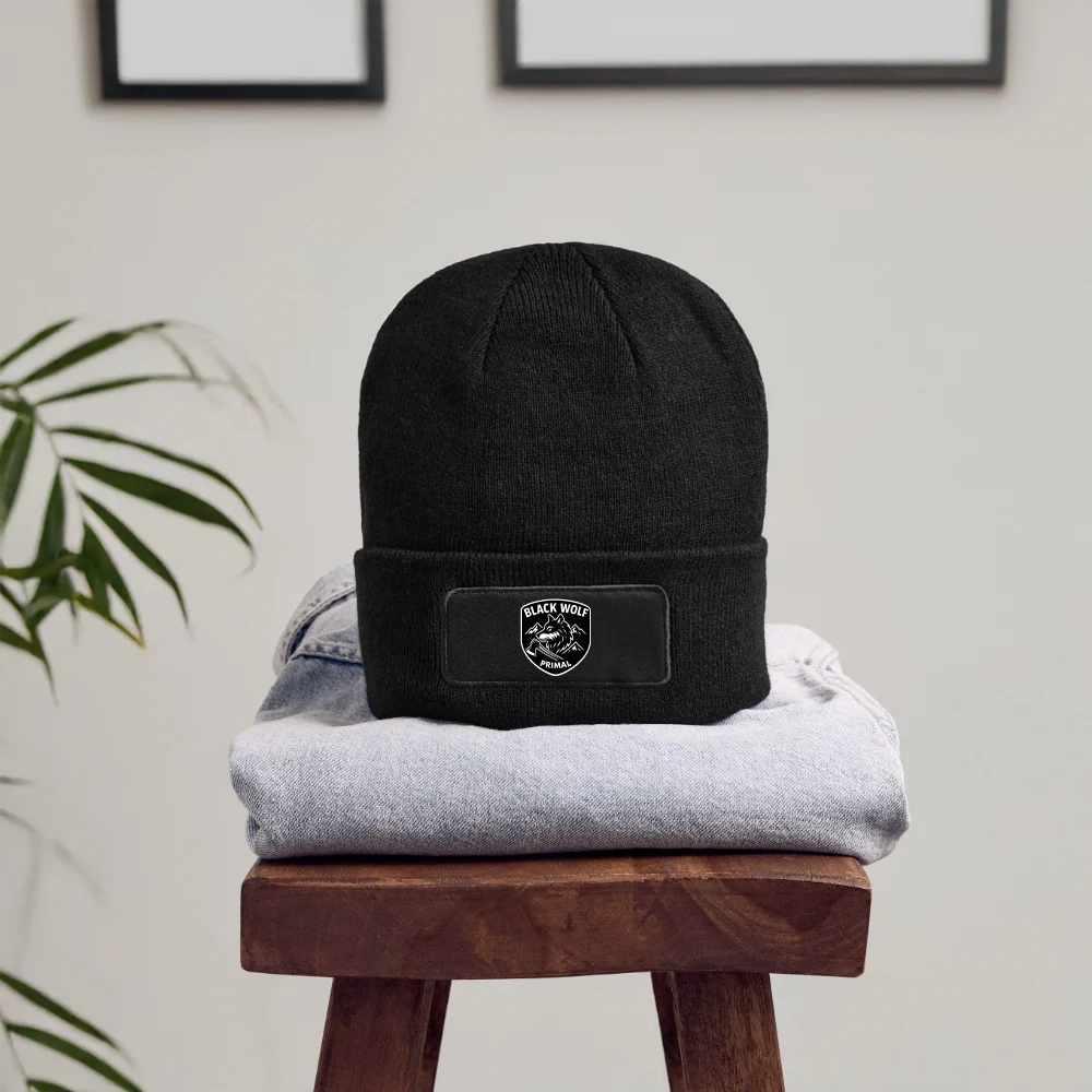 BLACK WOLF : ORIGINAL PATCH BEANIE