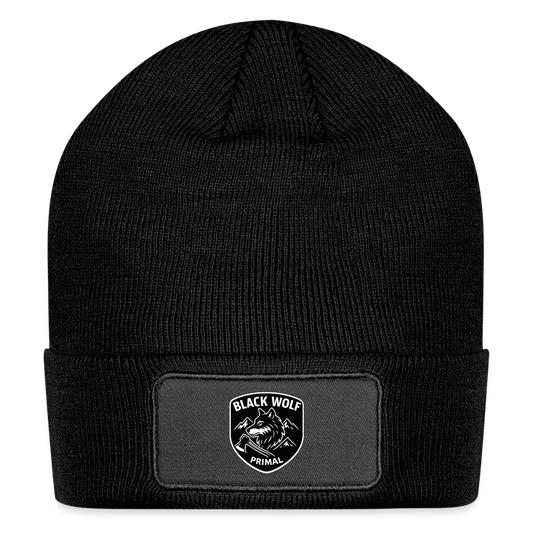 BLACK WOLF : ORIGINAL PATCH BEANIE