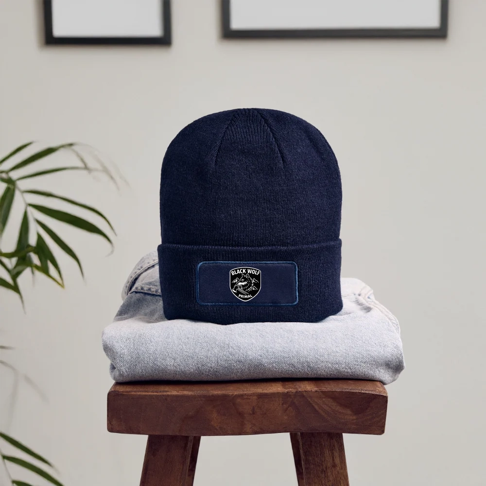 BLACK WOLF : ORIGINAL PATCH BEANIE