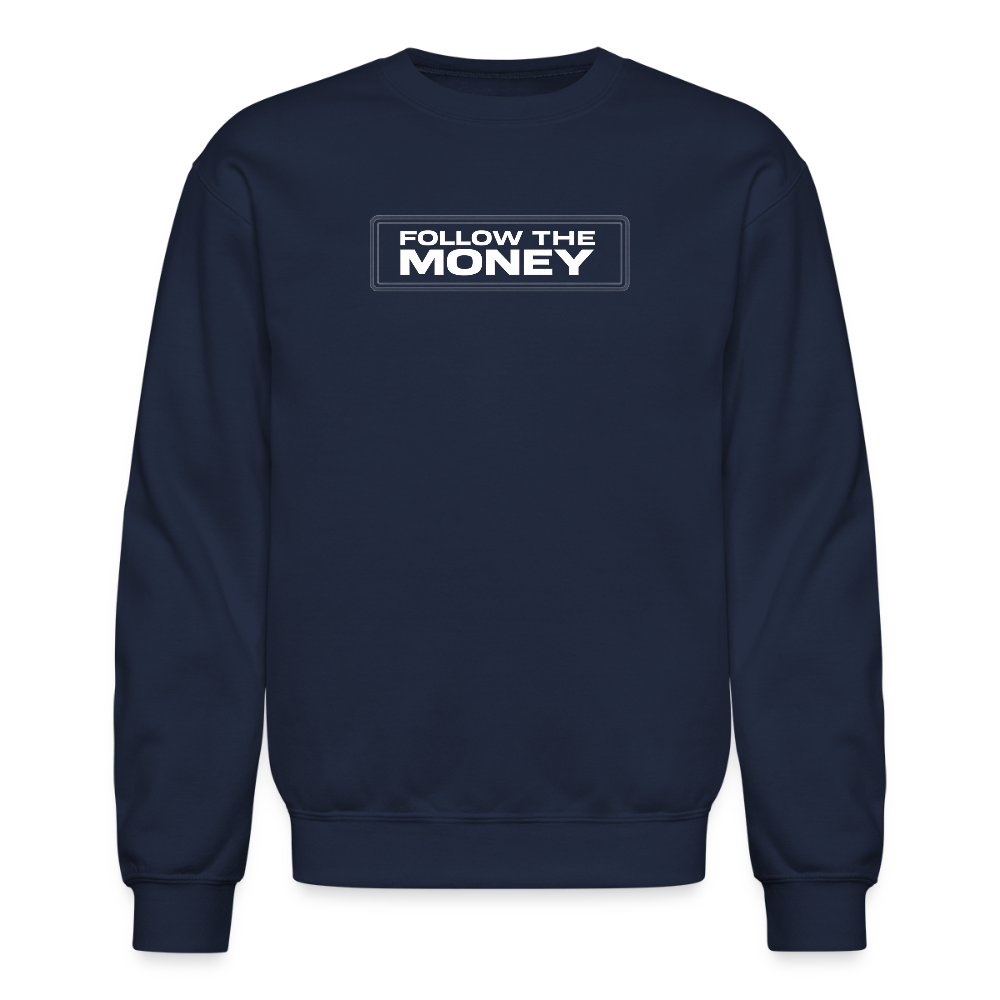 BLACK WOLF FOLLOW THE MONEY CREWNECK SWEATSHIRT - navy