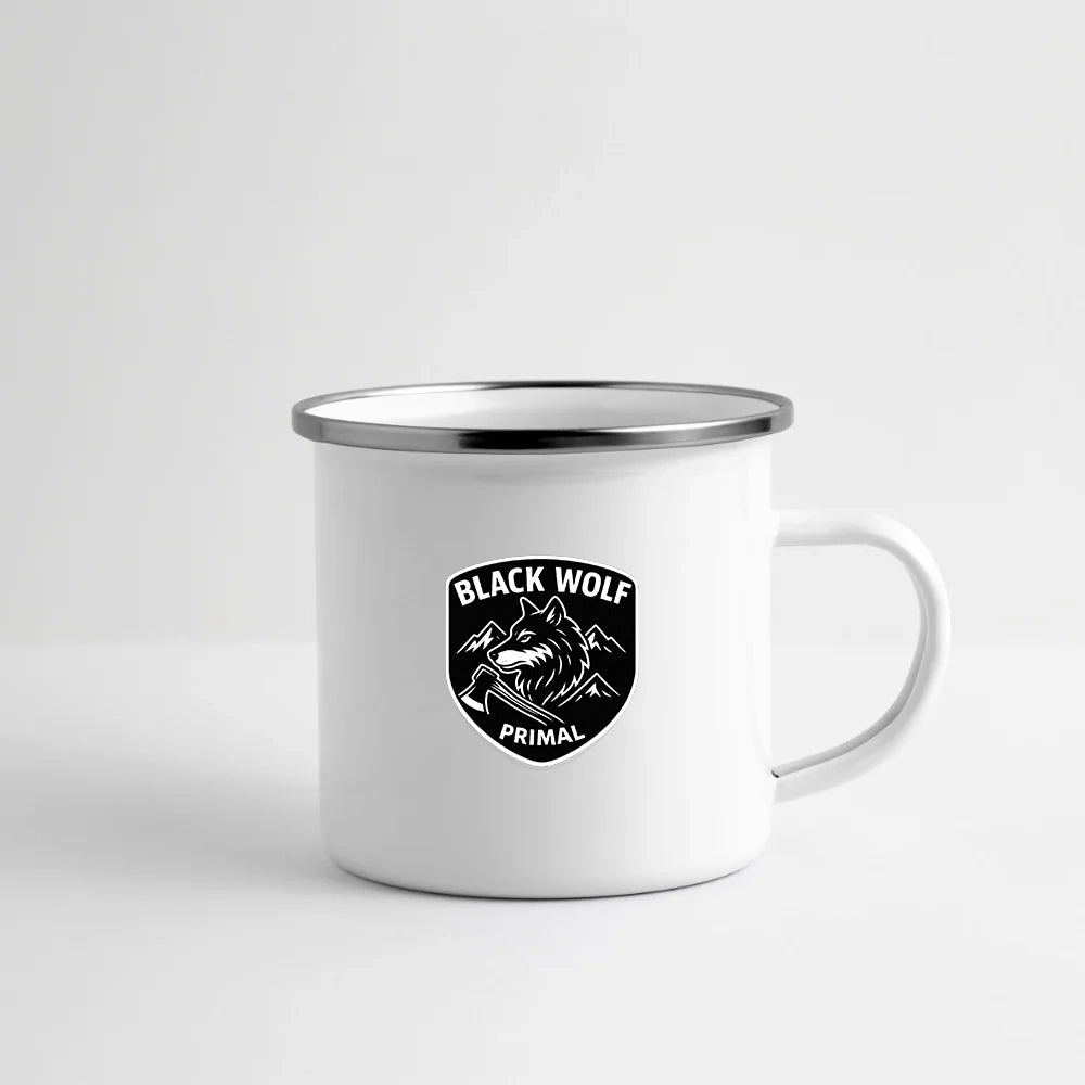 BLACK WOLF : CAMPER MUG